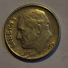 1959D Roosevelt Dime 90% Silver BU US Coin j5-1