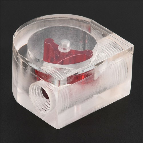 1PC PC Water Cooling Flow Indicator Meter Acrylic 2 Ways /4 Threaded 12.9mm TG - Photo 4/9