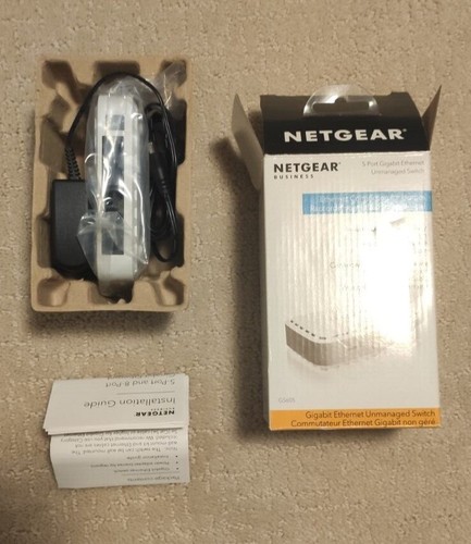NETGEAR GS605 5-Port Gigabit Ethernet Unmanaged Switch White Open Box - Picture 3 of 3