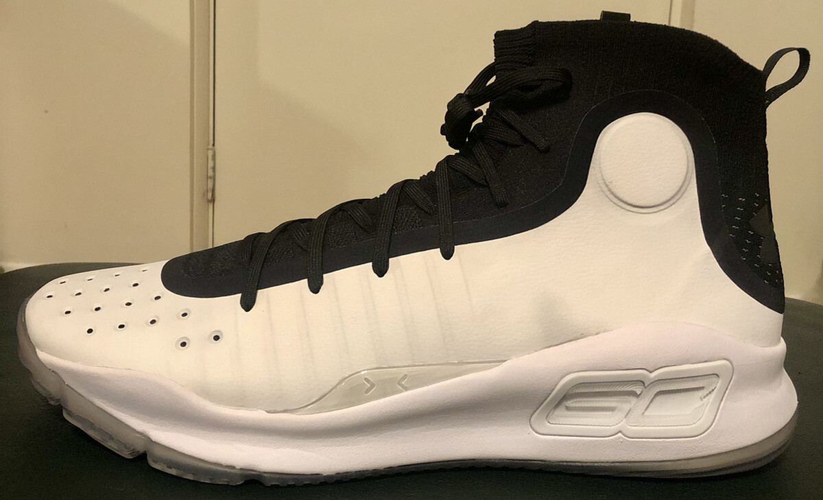 Under Armour Curry 4 White Black Men's 