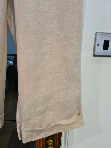 Women’s Kookai Beige Linen Trousers Size 12 / 40 - Picture 4 of 6