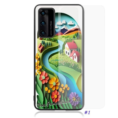Personalised Text Glass Back Case For Huawei Y5 Y9 Prime Mate 9 10 20 30 40 Pro - Picture 7 of 11