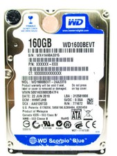 Western Digital 160GB WD1600BEVT-24A23T0 SATA Laptop Hard Drive WIPED&TESTED!