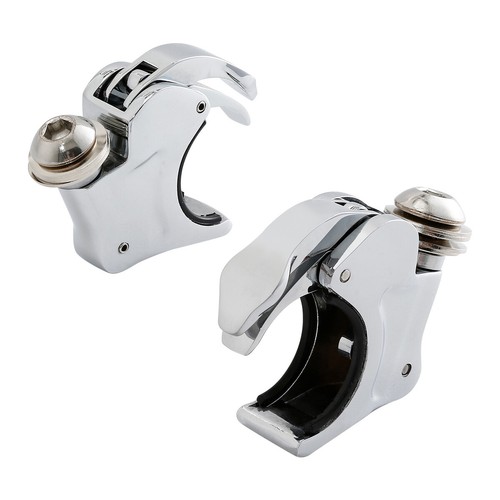 Chrome 39mm 41mm 49mm Quick Release Windshield Clamps For Harley Dyna Sportster - Picture 8 of 27