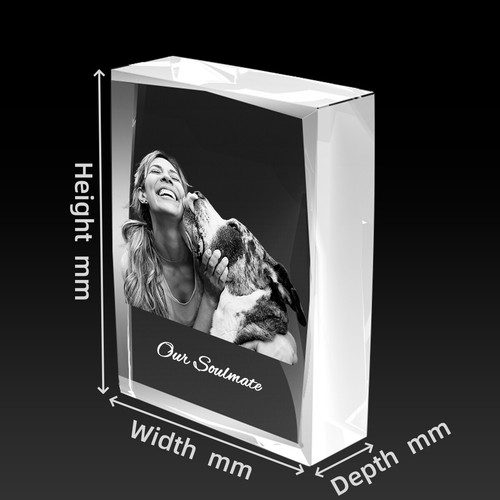Personalised 3D Rectangle Crystal Photo frame Gifts, Custom 3D Crystal gifts - Bild 14 von 16