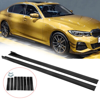 86.6'' Car Side Skirts Extension Splitter Rocker Panel Lip For E46 E90 E92 X3 X5