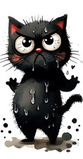 Wall Decal Sticker Cute Funny Cat Wall Sticker 18X18cm Large