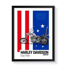 Harley Davidson, 'Easy Rider', Famous Motorbikes, Printable Poster, Wall Art