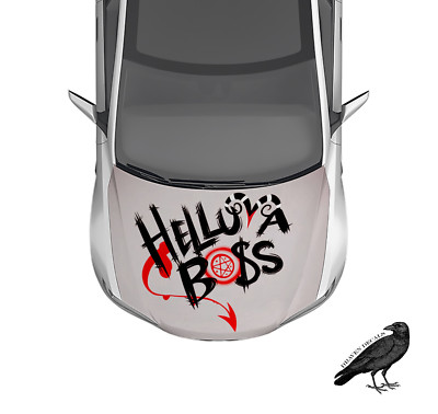 Helluva Boss Logo Anime Hood Wrap S1 Weatherproof Vinyl Car Decal 50'' X 66''