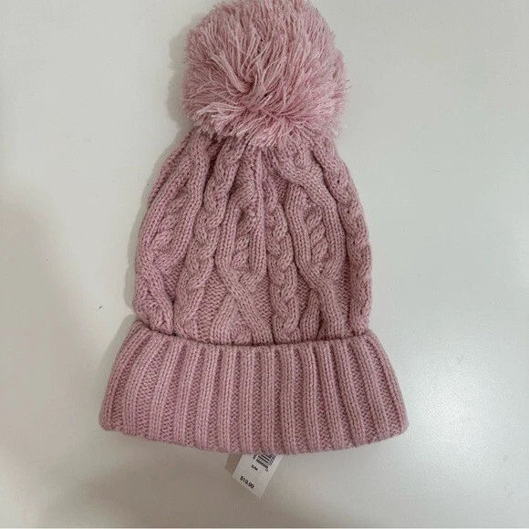 Bonnet Gap Fille – Rose – Fourrure Sherpa Et Pompon – Taille S/M – Neuf Avec étiquettes