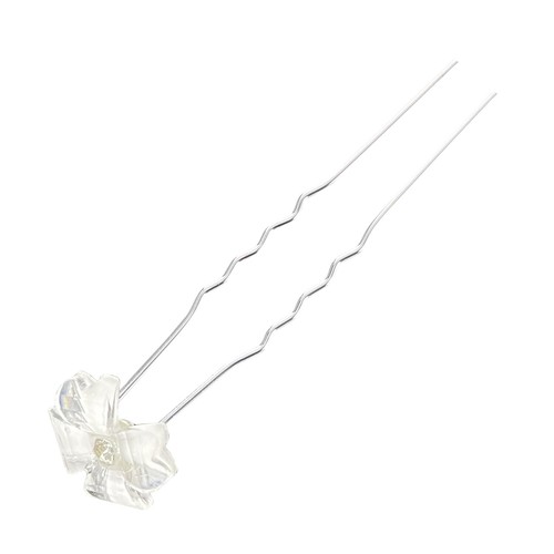 Floral Hair Pins Bridal Bridesmaid Hair Accessory 4 Petal U Pin for Women Girls - Picture 12 of 13