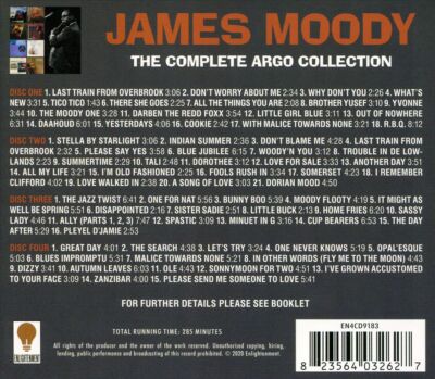 JAMES MOODY - COMPLETE ARGO COLLECTION (4 CD) NEW CD