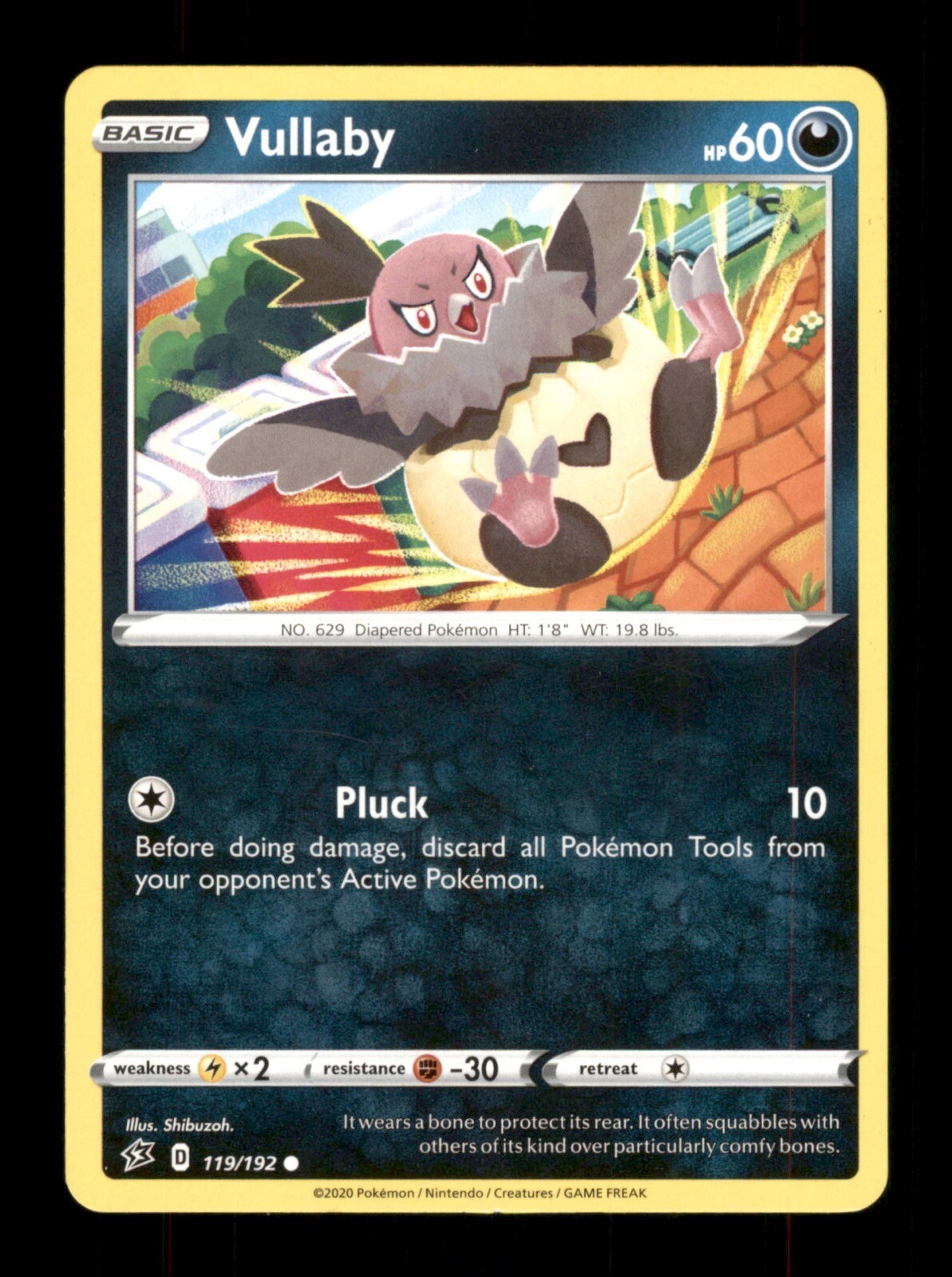 Vullaby 119/192 Regular Nintendo  Pokemon Trading Card TCG 