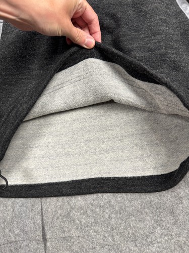 Vintage Roca Wear Hoodie Men's Large Gray Spellout Y2K Wool Blend Thick - Picture 6 of 11