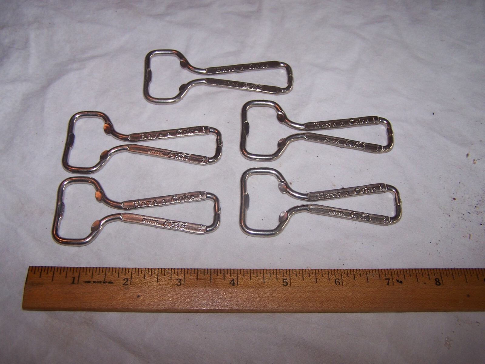 5 Vintage COCA COLA Bottle Openers - Unused NOS