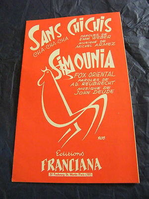 Notenblatt Michel Armez Simounia John Deude Sans Chichis