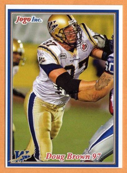 Doug Brown 2011 Jogo CFL card #135 Winnipeg Blue Bombers Simon