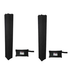 2 Black DJ 9.84Ft. Cover Scrim Sleeve fits 12in Quad Box Truss Segment