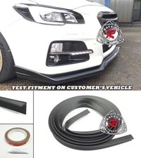 Universal Front Bumper Lip Splitter Protector 265CM Honda Subaru (Black EPDM)