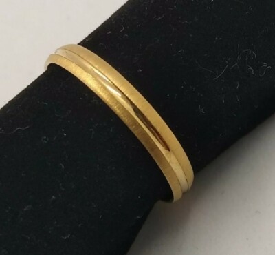 Ehering Gold 18 K. Matt Und Brillo. Ref. S100. Maß Tatum 34