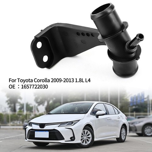 New Coolant Hose Connector Pipe Adapter For Toyota Corolla 2009-2017 Black - Picture 2 of 6