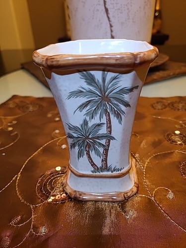 Vintage Springmaid Bathroom Vanity Set, 5 Pieces, Palm Trees And Monkeys #124 - Picture 7 of 20