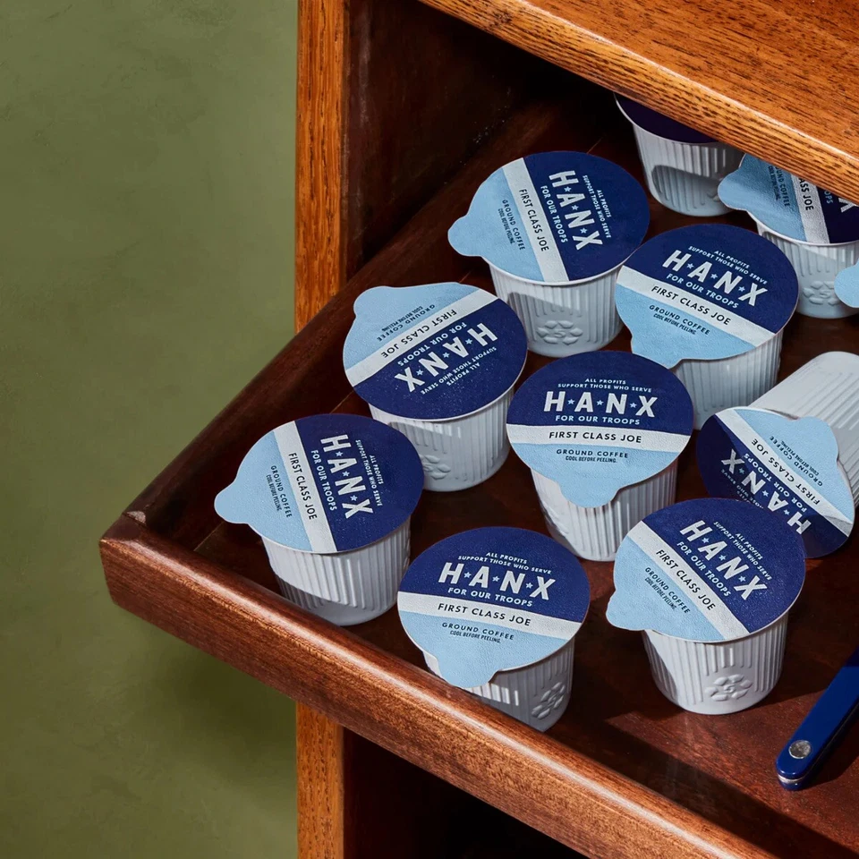 First Class Joe Coffee Pods (100Ct) Hanx For Our Troops Dark Roast Ground Coffee - Image 3 of 4