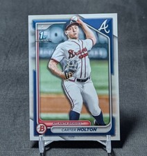Carter Holton 1st Prospect Rookie 2024 Bowman Draft Card #BD-74 Atlanta Braves