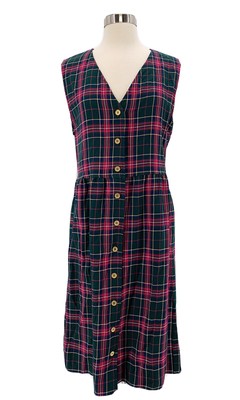 womens tartan pinafore