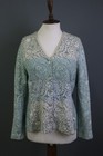 Hofius Multicolor Button Merino Wool Paisley Long Sleeve Sweater Cardigan Size M