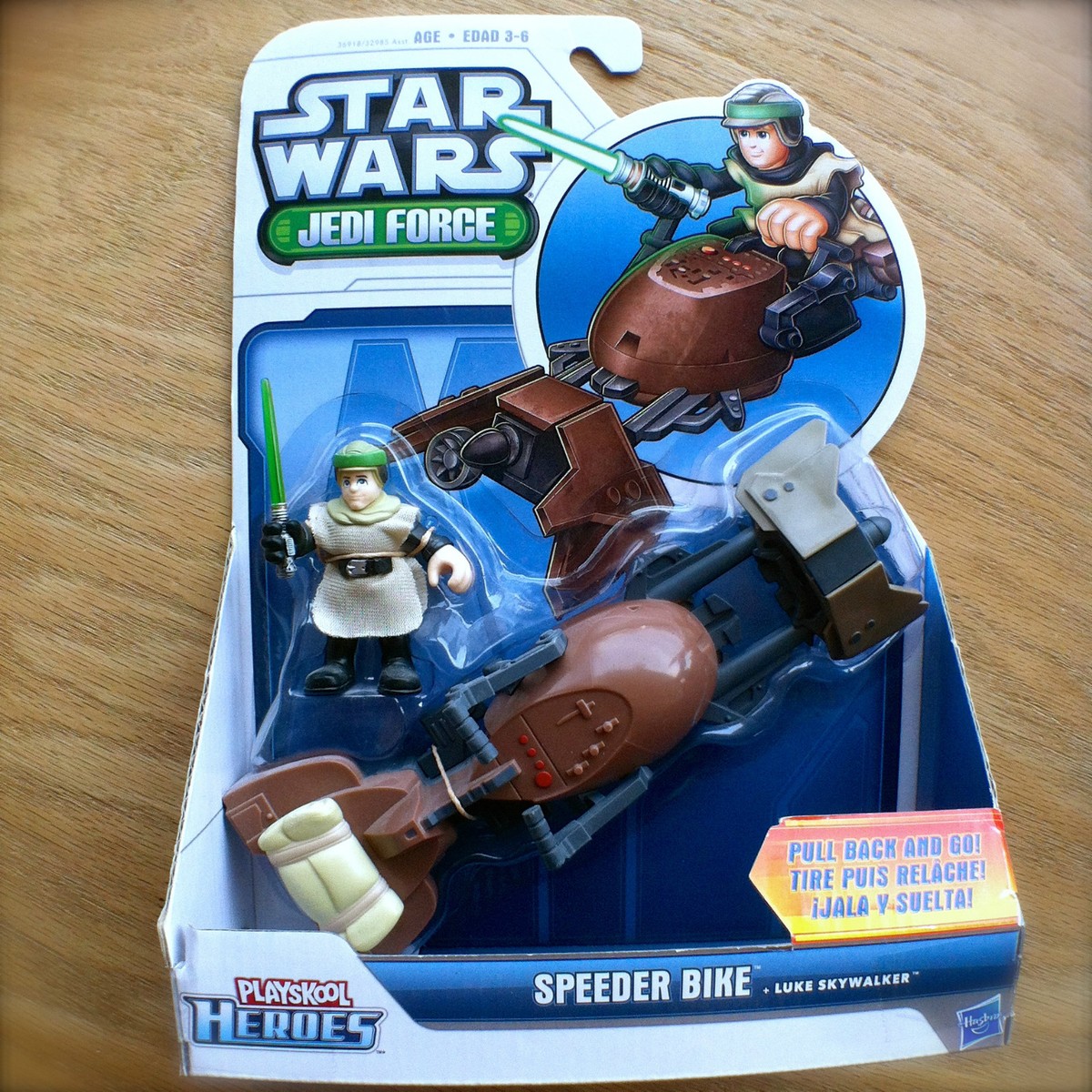 STAR WARS Jedi Force SPEEDER BIKE with LUKE SKYWALKER Playskool