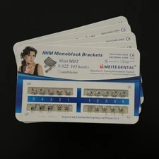40 Sets Dental Metal Bracket MIM Monoblock Mini MBT 022 345 hooks Mesh Base