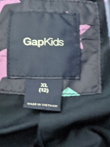 Gap Kids Puffer Vest Girls XL (12) Blue Purple Green Stars Hearts Quilted Zip - Picture 4 of 5