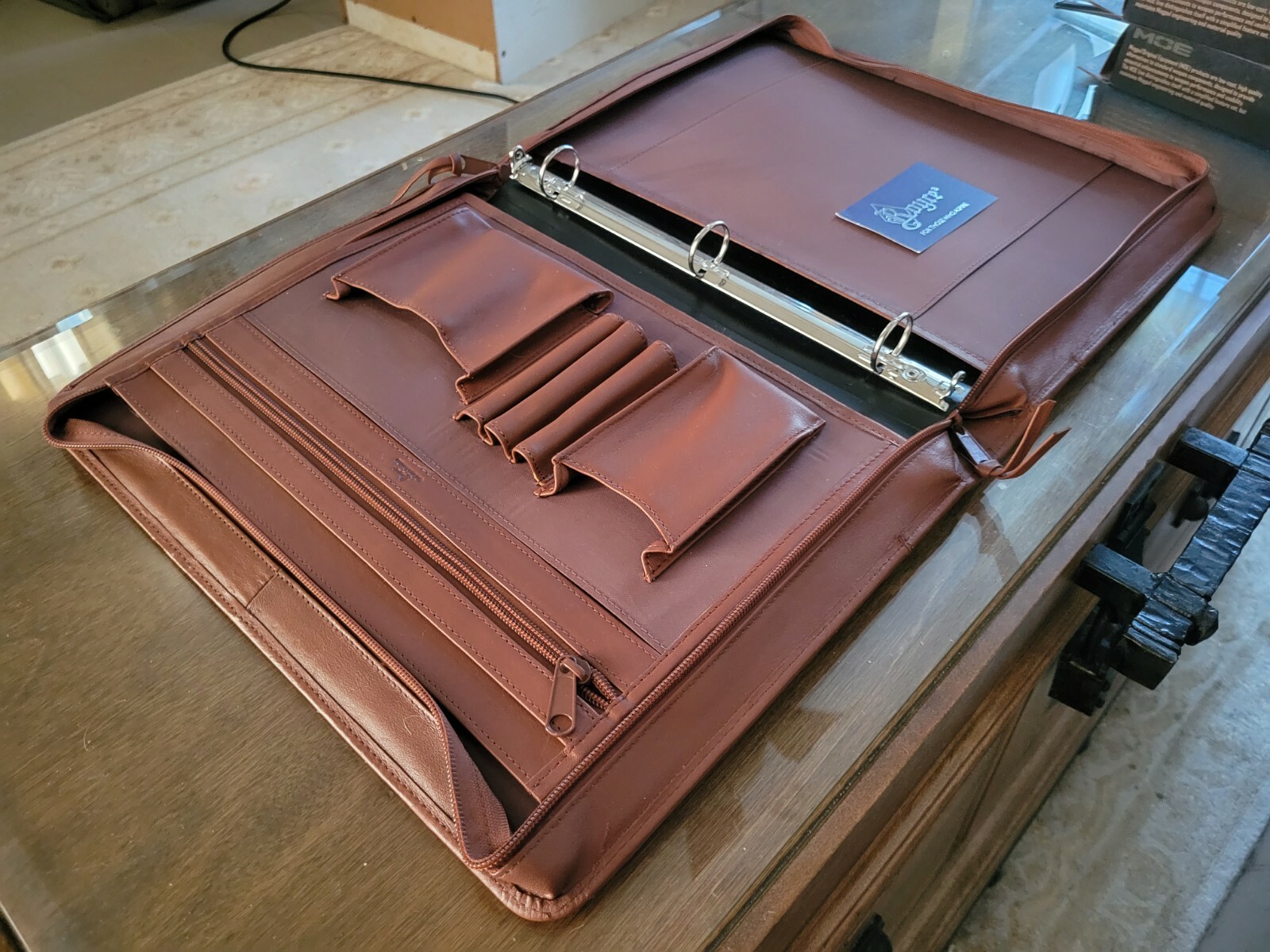 Royce Leather Deluxe Convertible Binder/ Portfolio Zippered 