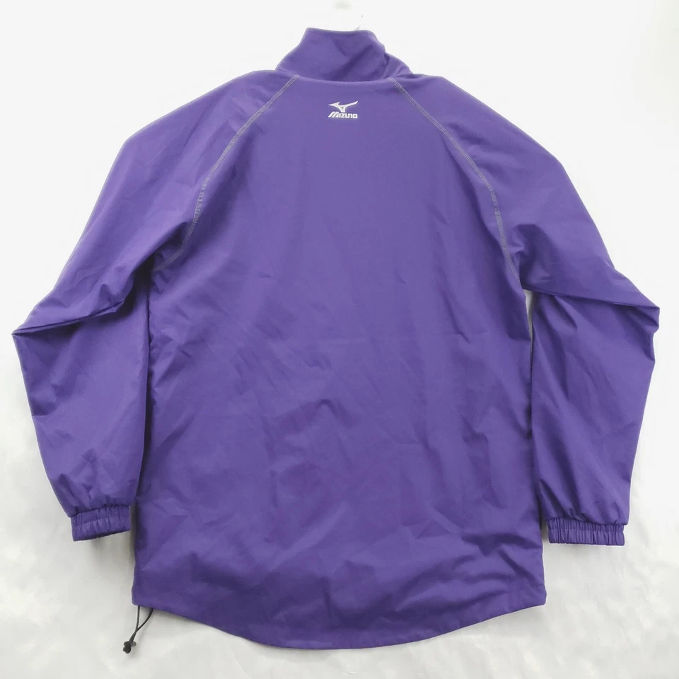 Куртка мужская Mizuno Performance большая фиолетовая с длинным рукавом шнурок подол 1/4 на молнии - Изображение 2 из 4