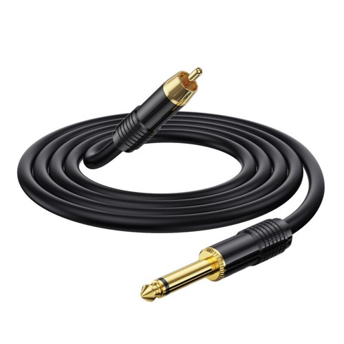 RCA to 6.35mm 1/4" TS Mono Male Audio Cable For Amplifiers Mixers 3m - Picture 4 of 6