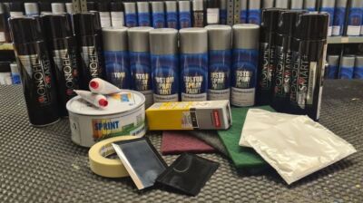 KIT B AEROSOLS SPRÜHLACK GRUNDIERUNG LACK FÜR AUDI MONSUNGRAU(EU)-MET. 0C