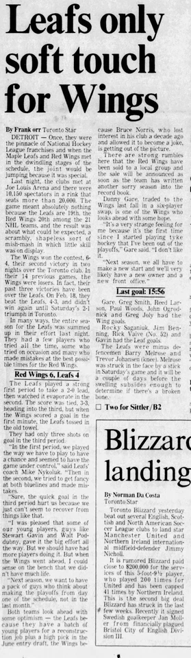 Rick Vaive G52yr 3-28-1982 Leafs Red Wings Bob Sauvé Win McGill Fights Barrett - Image 4 of 4