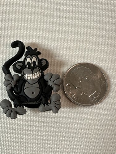 Monkey (Full Body- Grey w/Black) VINTAGE Shoe Charm (JIBBITZ) Fits Crocs! - Picture 2 of 5