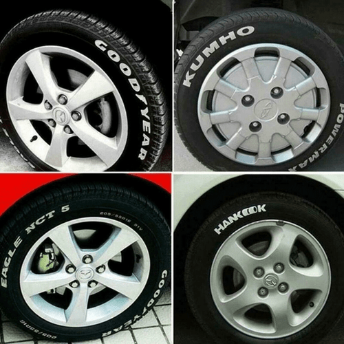 6PC White Paint Pen Marker Waterproof Permanent Car Tire Lettering Rubber Letter - Picture 3 of 12