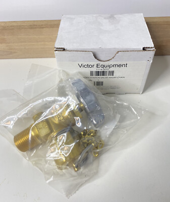 Victor Equipment 1114-0010 Oxygen Station Valve w/ Cap Chain Check Valve