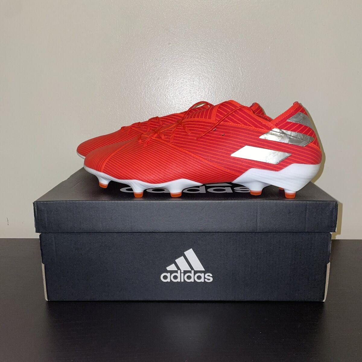 Adidas Nemeziz 19.1 FG Red White Football Boots Soccer F34408 Size 9.5-12 |
