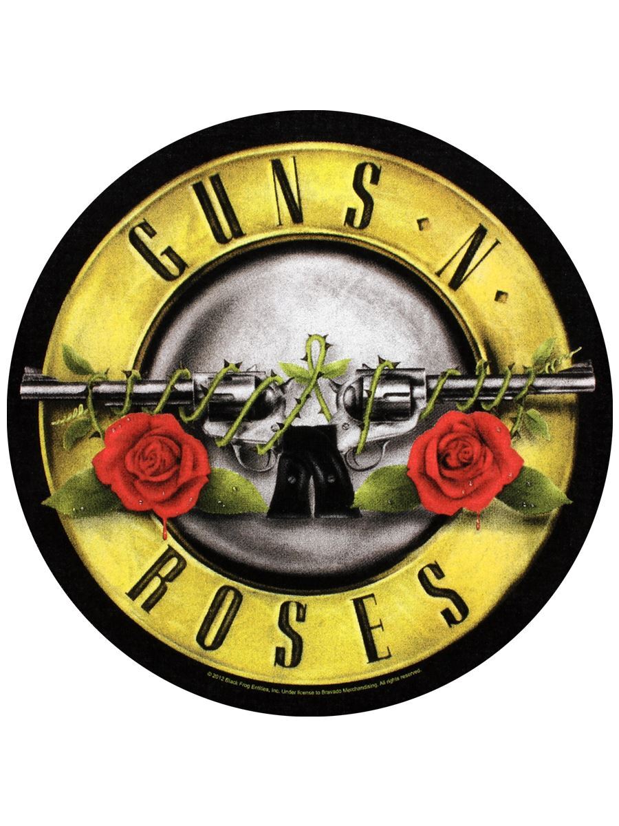 Guns N' Roses Patch Bullet Logo Back Black 29cm