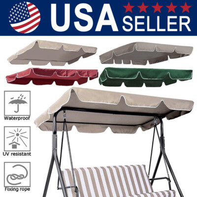 #ad 66x45 75x52 77quot;x43quot; 300D Patio Swing Top Cover Canopy Replacement Garden Outdoor $17.99