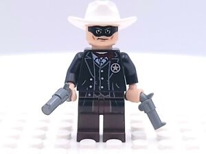 LEGO The Lone Ranger Minifigure Flesh HEAD Black Mask Smirk Cowboy/Bandit