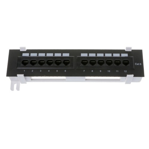 12-Port Empty Blank Patch Panel For Standard Keystone Jacks Rack - Afbeelding 2 van 6
