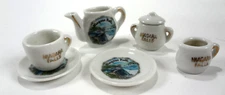 Niagra Falls Souvenir Tea Set Plate Plates Pitcher VTG Child's Miniature