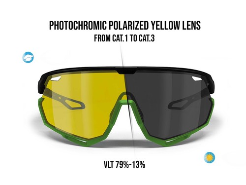 Bertoni Sport Sunglasses Men Women Wide Photochromic Polarized Lens ALPHA Y - Picture 8 of 18