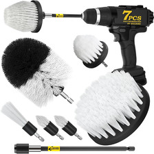 7Pack Drill Brush Attachment Set-Car Interior Detailing Kit Power Scrubber Brush