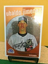 2008 Topps Heritage Baseball #C77 UBALDO JIMENEZ Rockies Chrome Ser # 1878/1959 